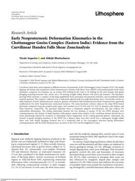 Research Article Early Neoproterozoic Deformation Kinematics in The