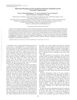 Molecular Phylogeny of Dissanthelium (Poaceae: Pooideae) and Its Taxonomic Implications