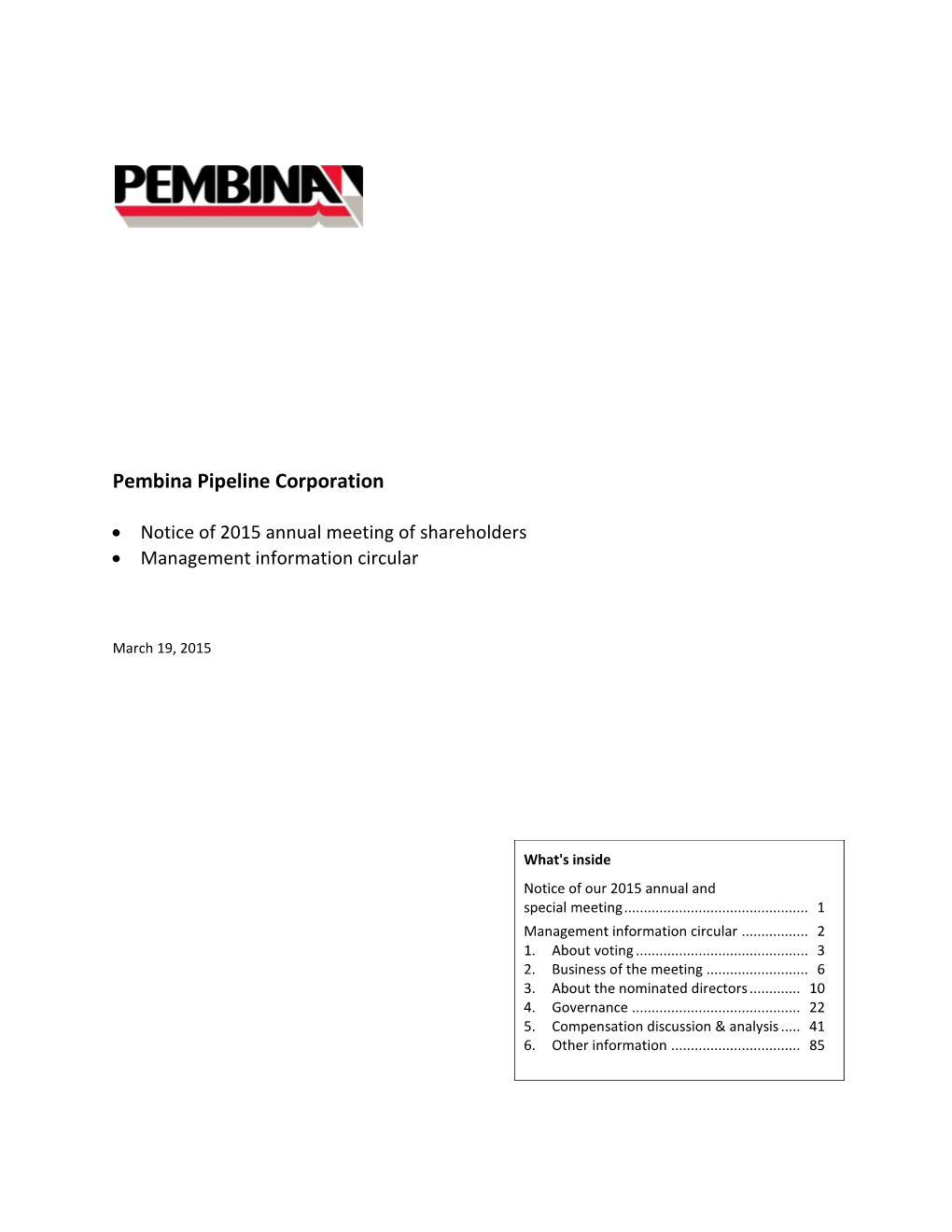 Pembina Pipeline Corporation