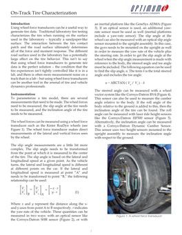 On-Track Tire Characterization