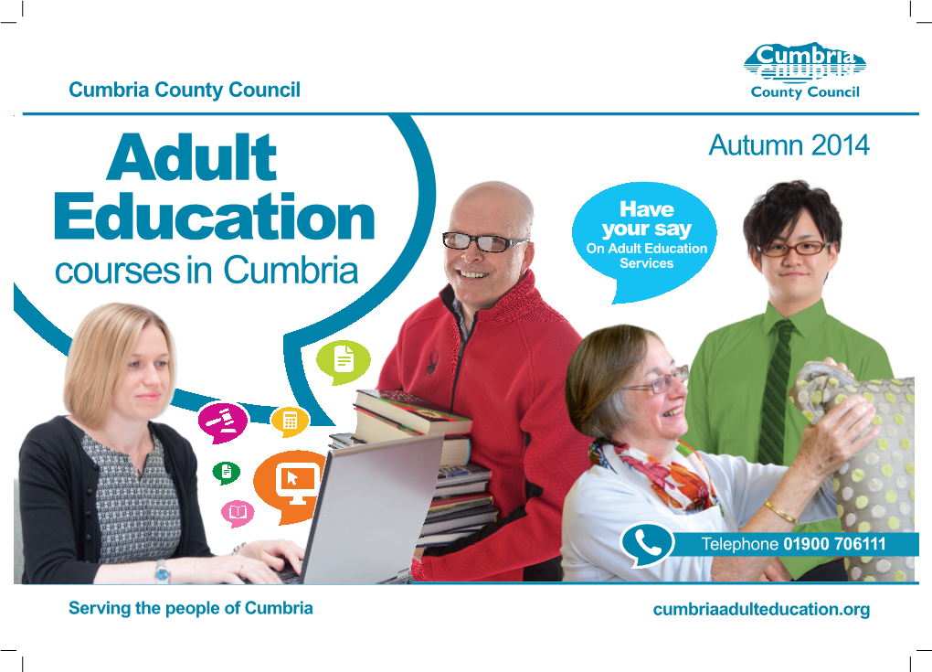 Adult Education Course in Cumbria Booklet