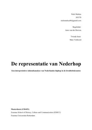 De Representatie Van Nederhop
