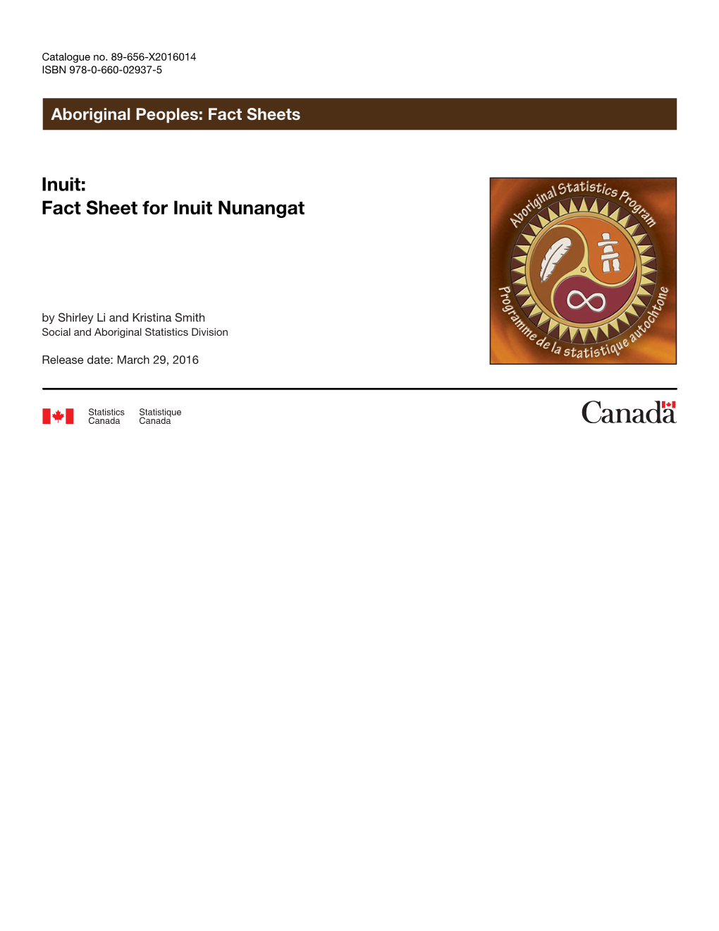 Fact Sheet for Inuit Nunangat