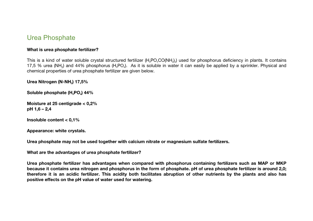 Urea Phosphate