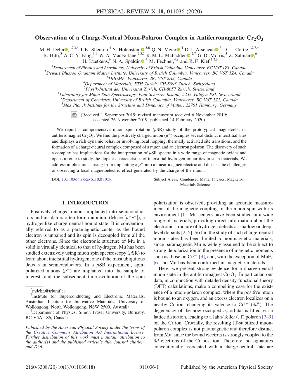 Observation of a Charge-Neutral Muon-Polaron Complex in Antiferromagnetic Cr2o3