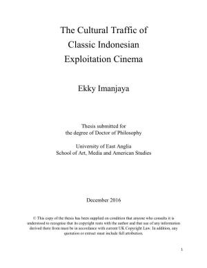 The Cultural Traffic of Classic Indonesian Exploitation Cinema