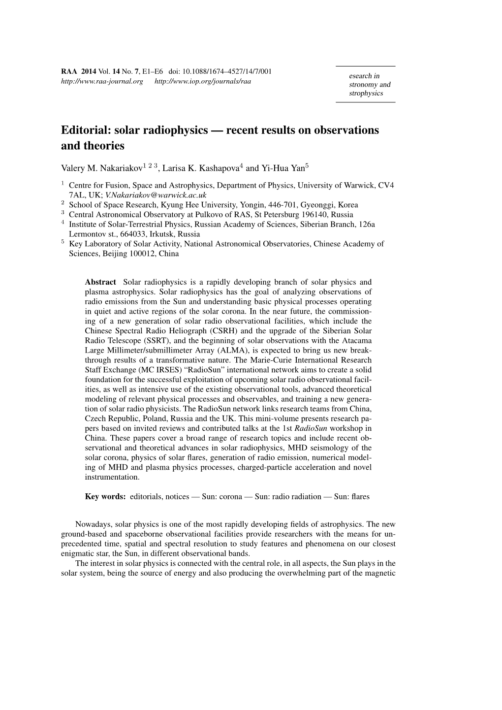 Solar Radiophysics — Recent Results on Observations and Theories