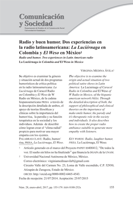 La Luciérnaga En Colombia Y El Weso En México1 Radio and Humor