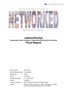 Network4value Final Report
