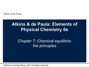 Atkins & De Paula: Elements of Physical Chemistry 6E