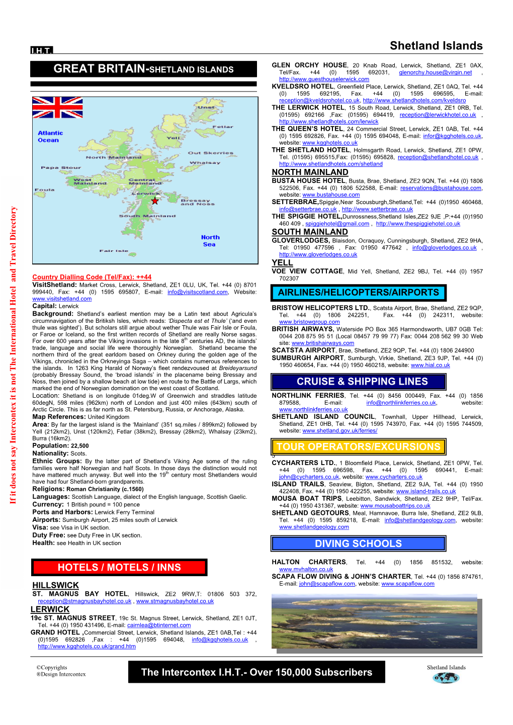 Shetland Islands I.H.T