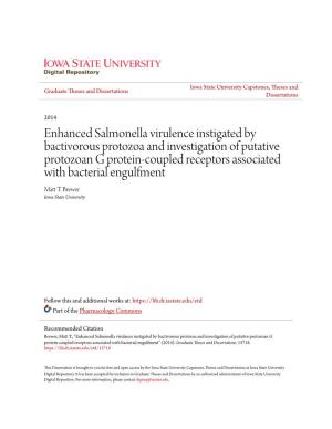 Enhanced Salmonella Virulence Instigated by Bactivorous Protozoa