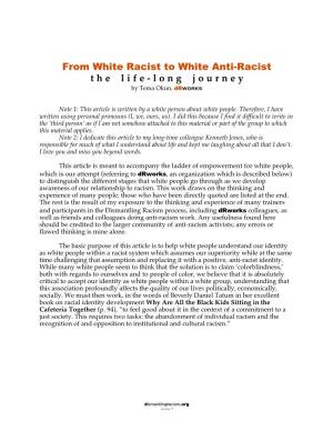 From White Racist to White Anti-Racist Thelife