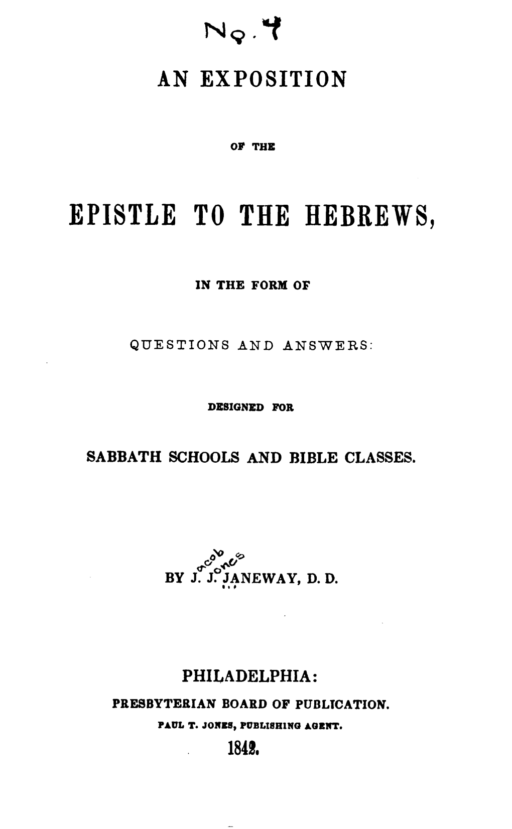 An Exposition of the Epistle to the Hebrews