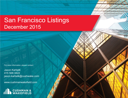 San Francisco Listings December 2015