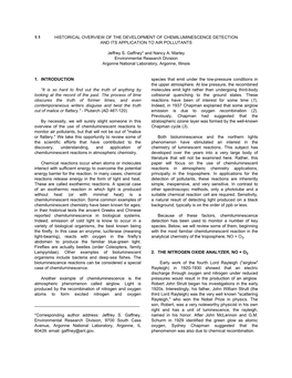 J3.11 Further Studies of Luminol Chemiluminescent