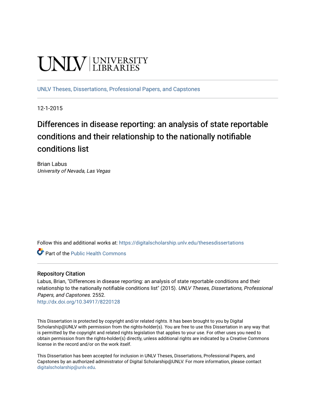 Differences in Disease Reporting: an Analysis of State Reportable Conditions and Their Relationship to the Nationally Notifiable Conditions List