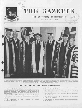 The Gazette, the University of Newcastle, Vol.2, No. 1, March 1968