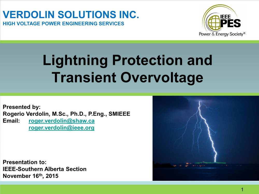 Lightning Protection and Transient Overvoltage