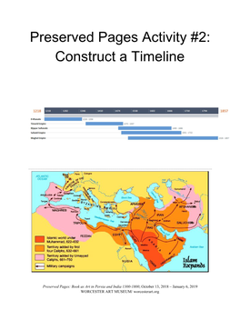 Preserved Pages Activity #2: Construct a Timeline