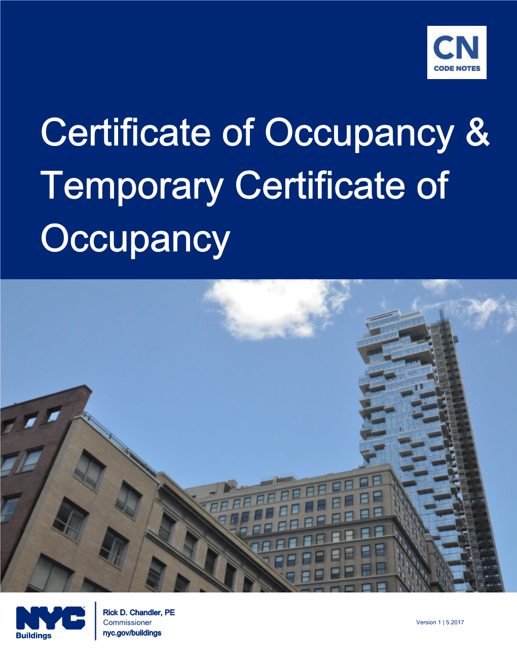 Code Notes: Certificate of Occupancy & Temporary Certificate of Occupancy