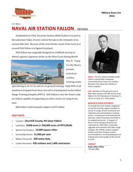 Naval Air Station Fallon : Nevada
