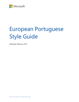 European Portuguese Style Guide