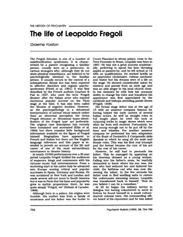 The Life of Leopoldo Fregoli