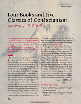 Four Books and Five Classics of Confucianism Sìshū Wŭjīng ​四书五经