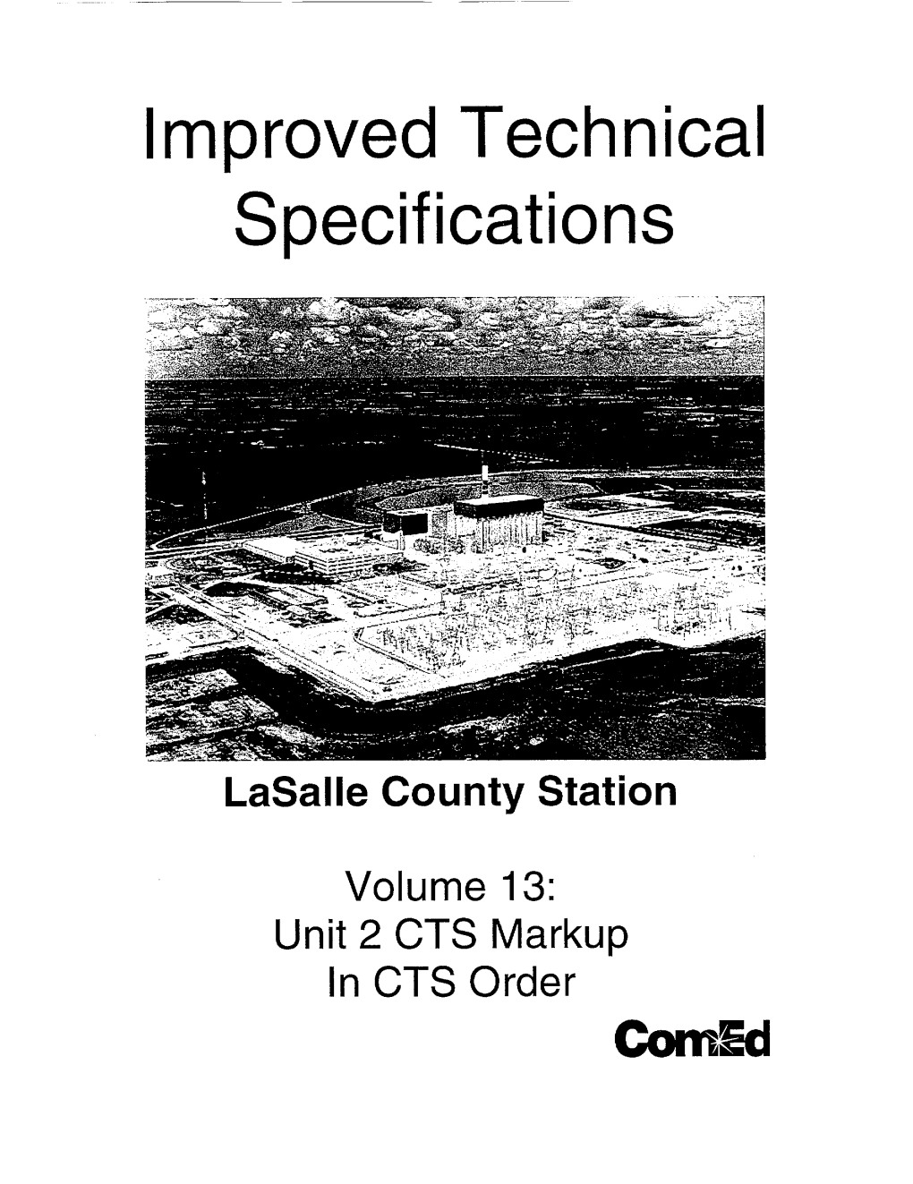 Improved Technical Specifications, Lasalle County Station, Volume 13