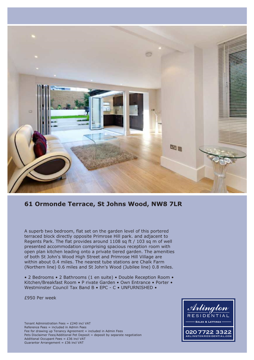 61 Ormonde Terrace, St Johns Wood, NW8 7LR