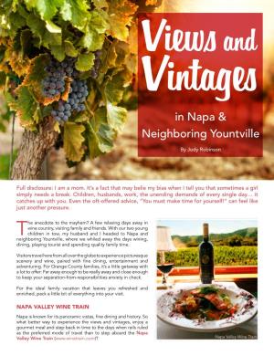 Views and Vintages in Napa & Neighboring Yountville 07.28.16