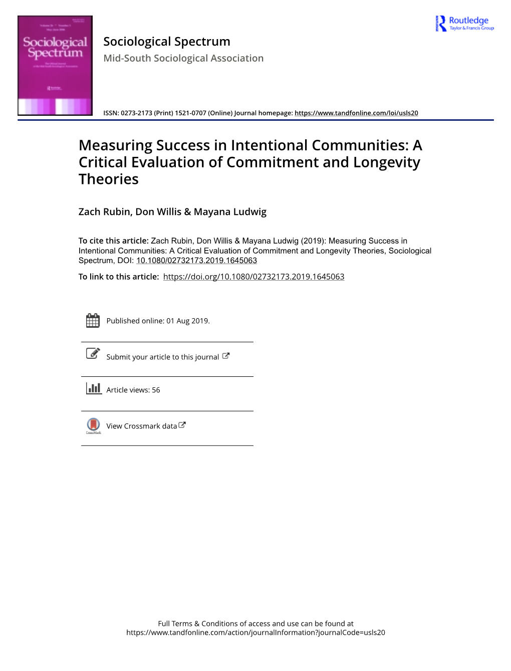 Measuring Success in Intentional Communities: a Critical Evaluation of Commitment and Longevity Theories
