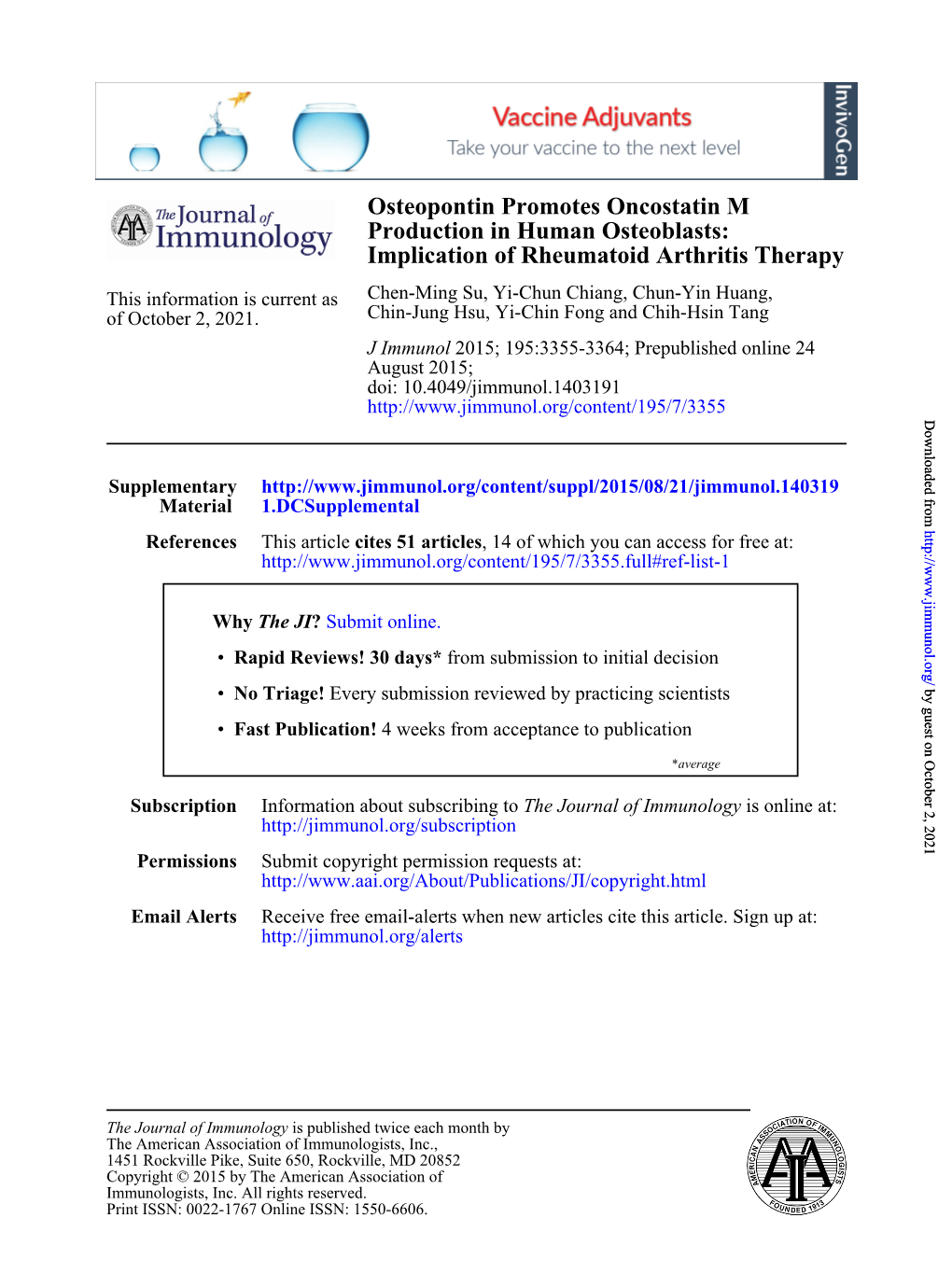 Implication of Rheumatoid Arthritis Therapy