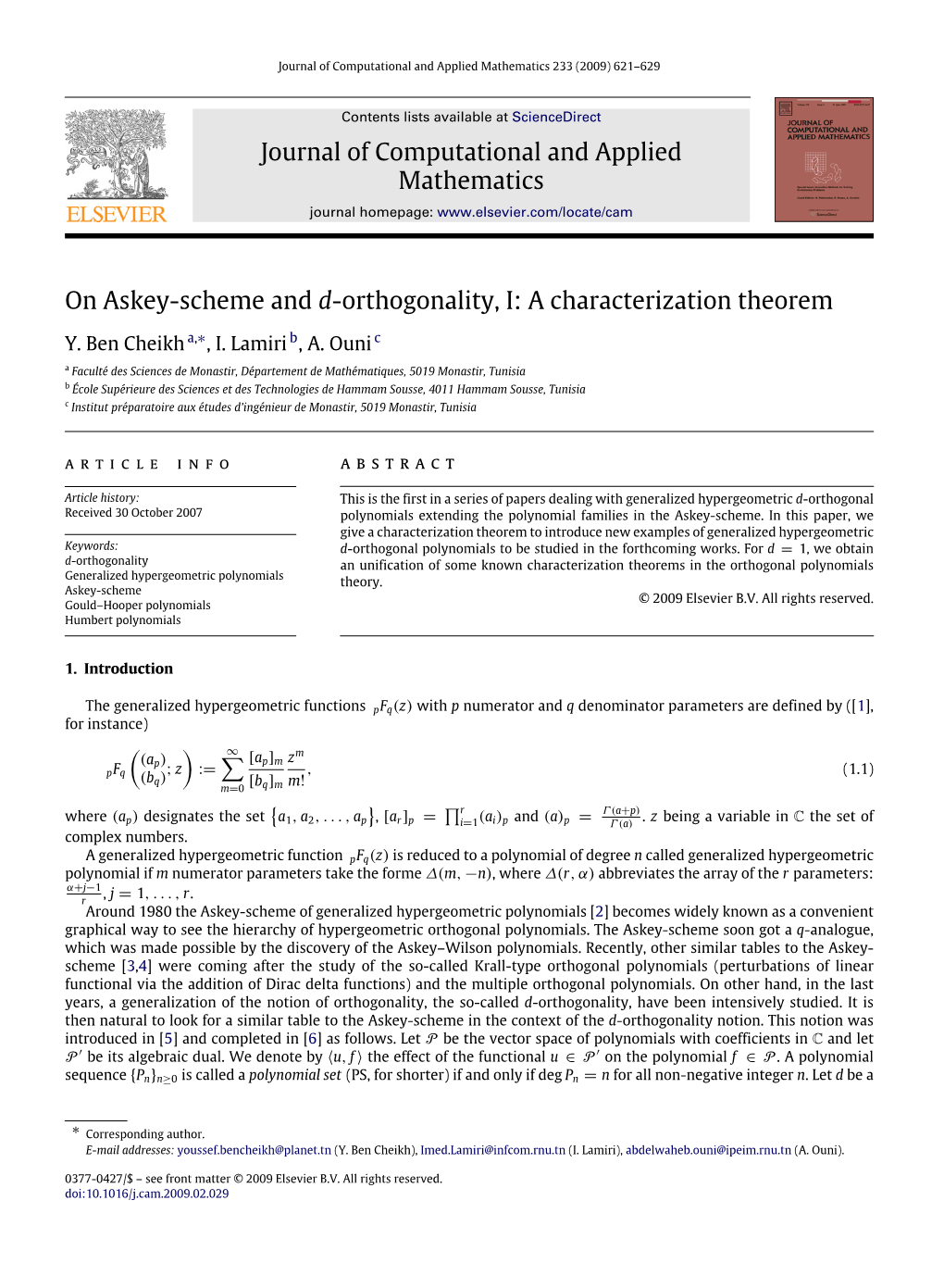 A Characterization Theorem