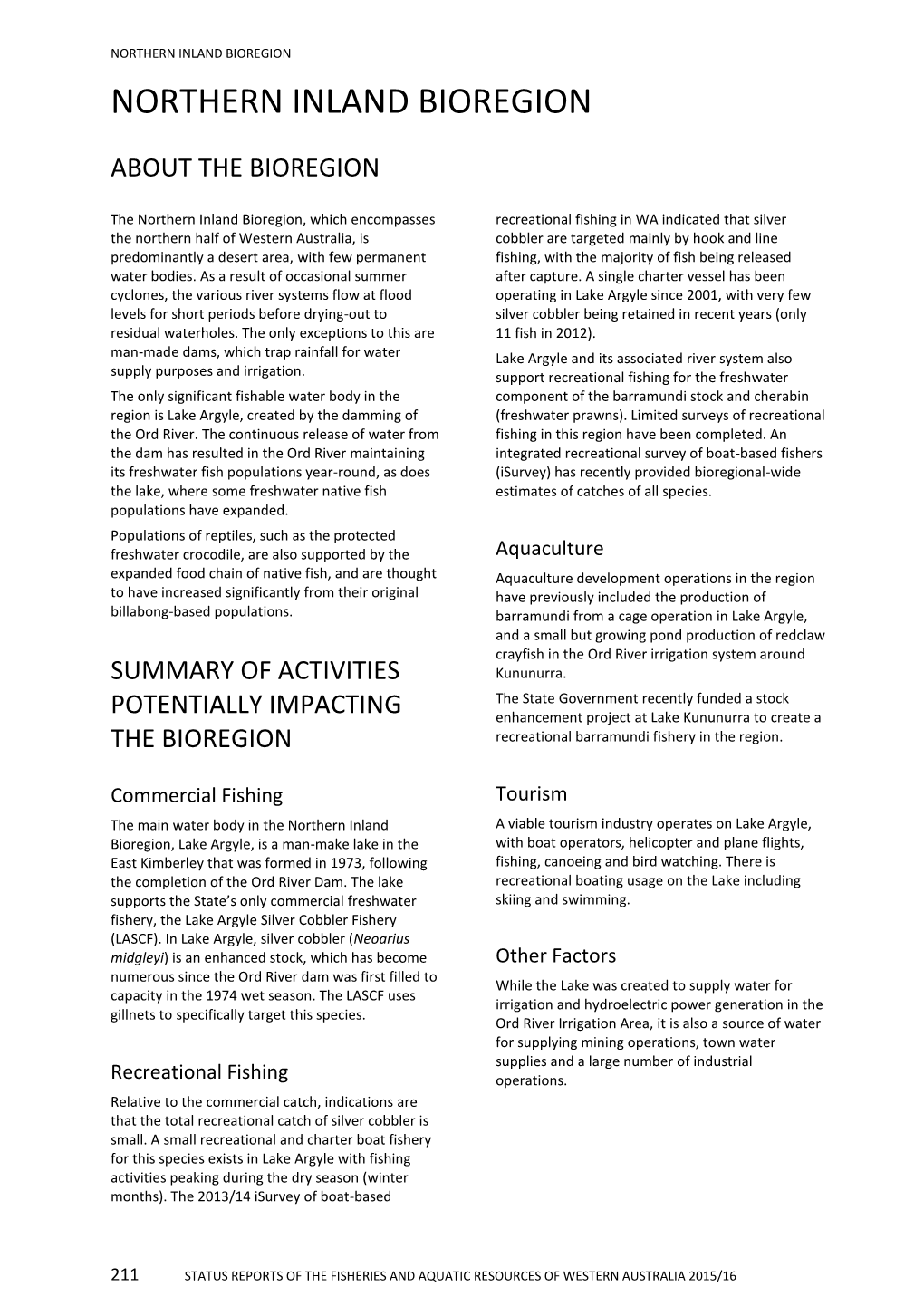 Northern Inland Bioregion Northern Inland Bioregion