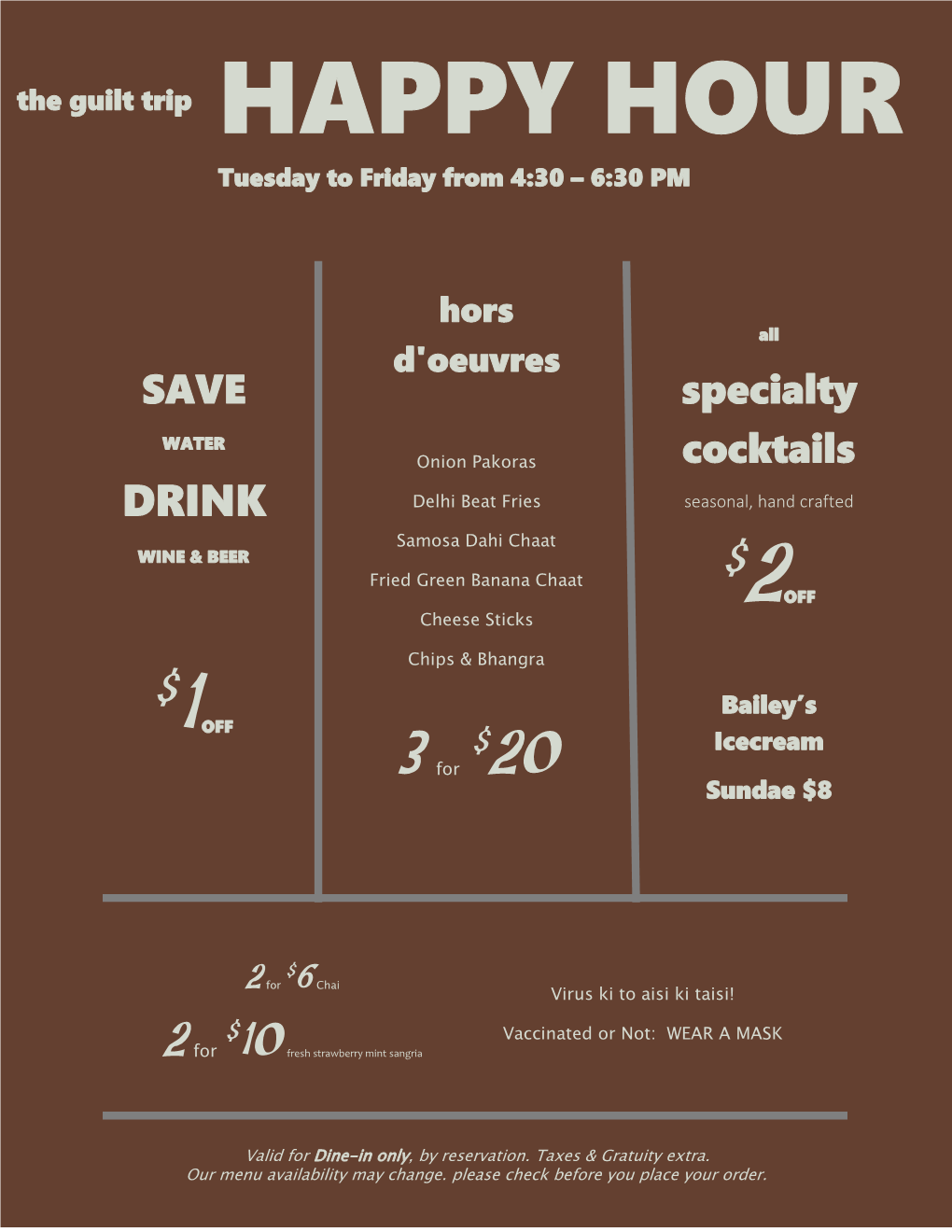 SAVE Specialty Cocktails