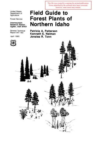 Field Guide to Forest Plants of Northern Idaho