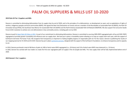 Palm Oil Suppliers & Mills List 10-2020