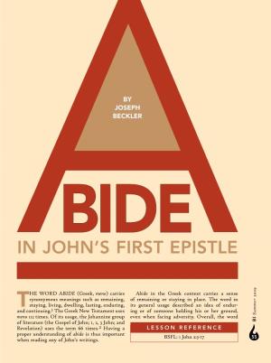 Abide in John's First Epistle