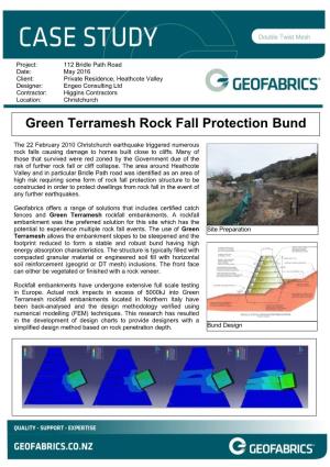 Green Terramesh Rock Fall Protection Bund