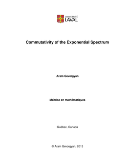 Commutativity of the Exponential Spectrum