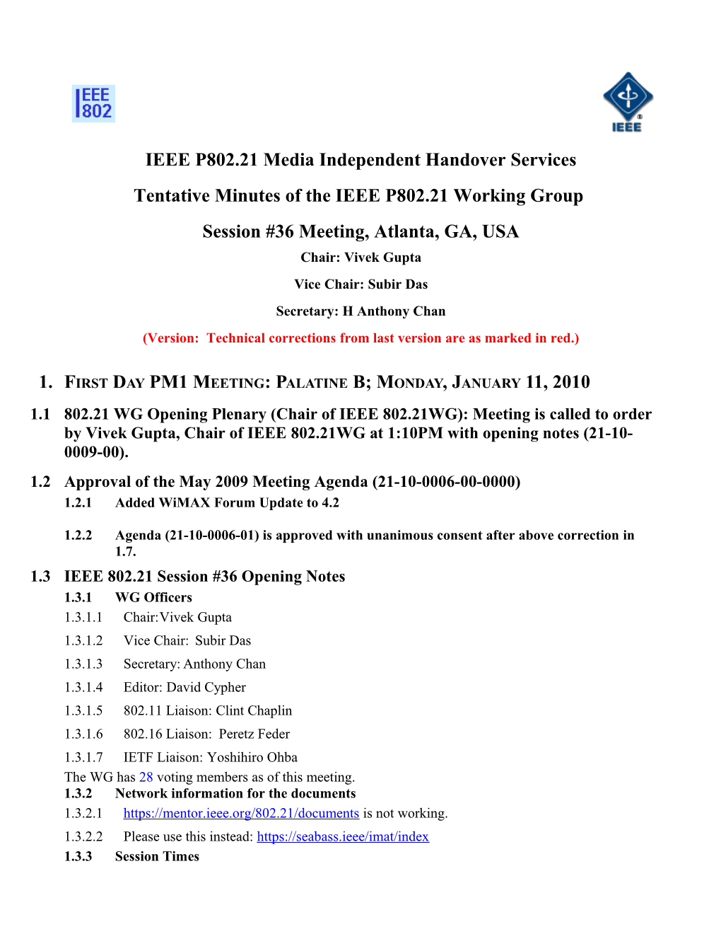 IEEE P802.21 Media Independent Handover Services s1