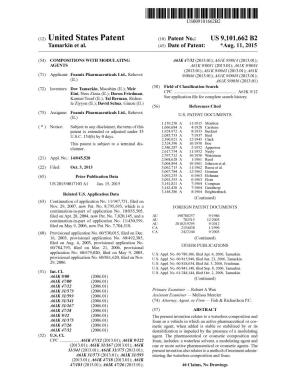 (12) United States Patent (10) Patent No.: US 9,101,662 B2 Tamarkin Et Al