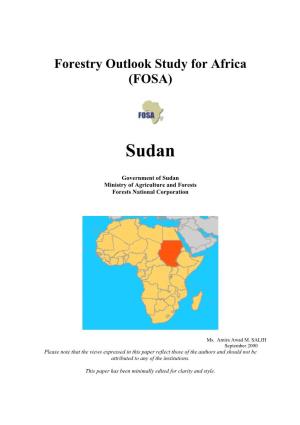 Government of Sudan Ministry of Agriculture and Forests Forests National Corporation