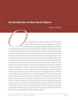 An Introduction to Near-Earth Objects