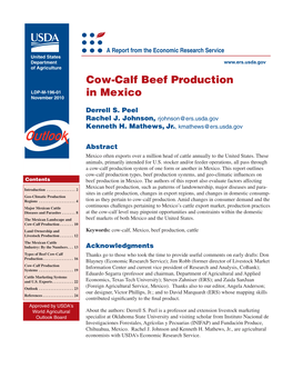 Cow-Calf Beef Production in Mexico
