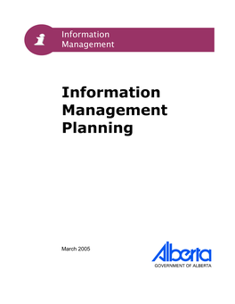 Information Management Planning (Pdf)