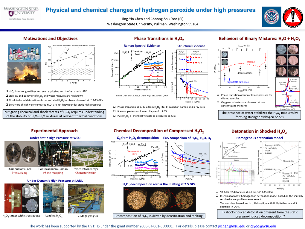 Physical and Chemical Changes of Hydrogen Peroxide Under High Pressures