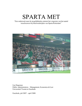 Masterthesis Public Administration Sparta Rotterdam